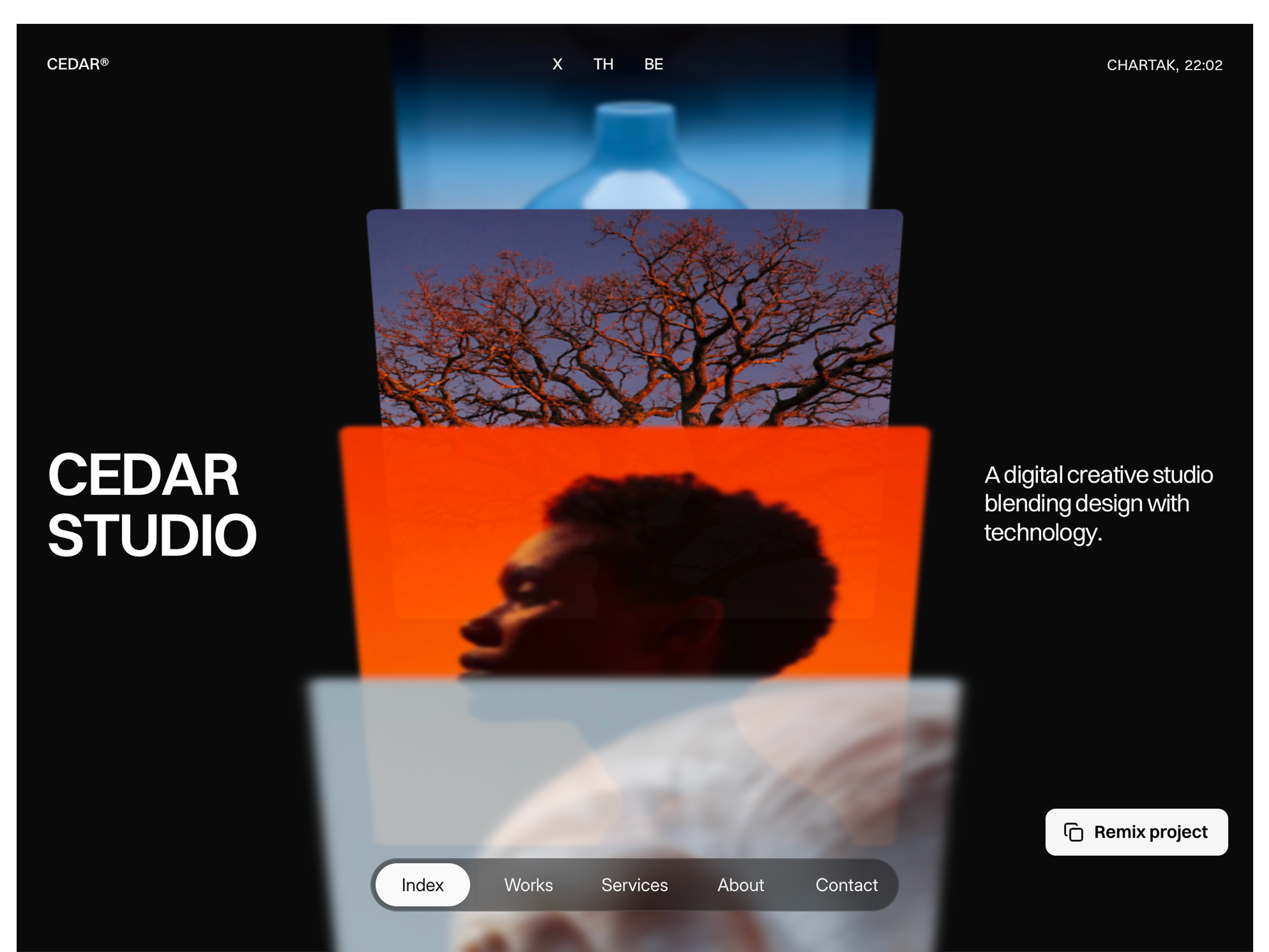 Cedar — Free Portfolio Template for Framer preview