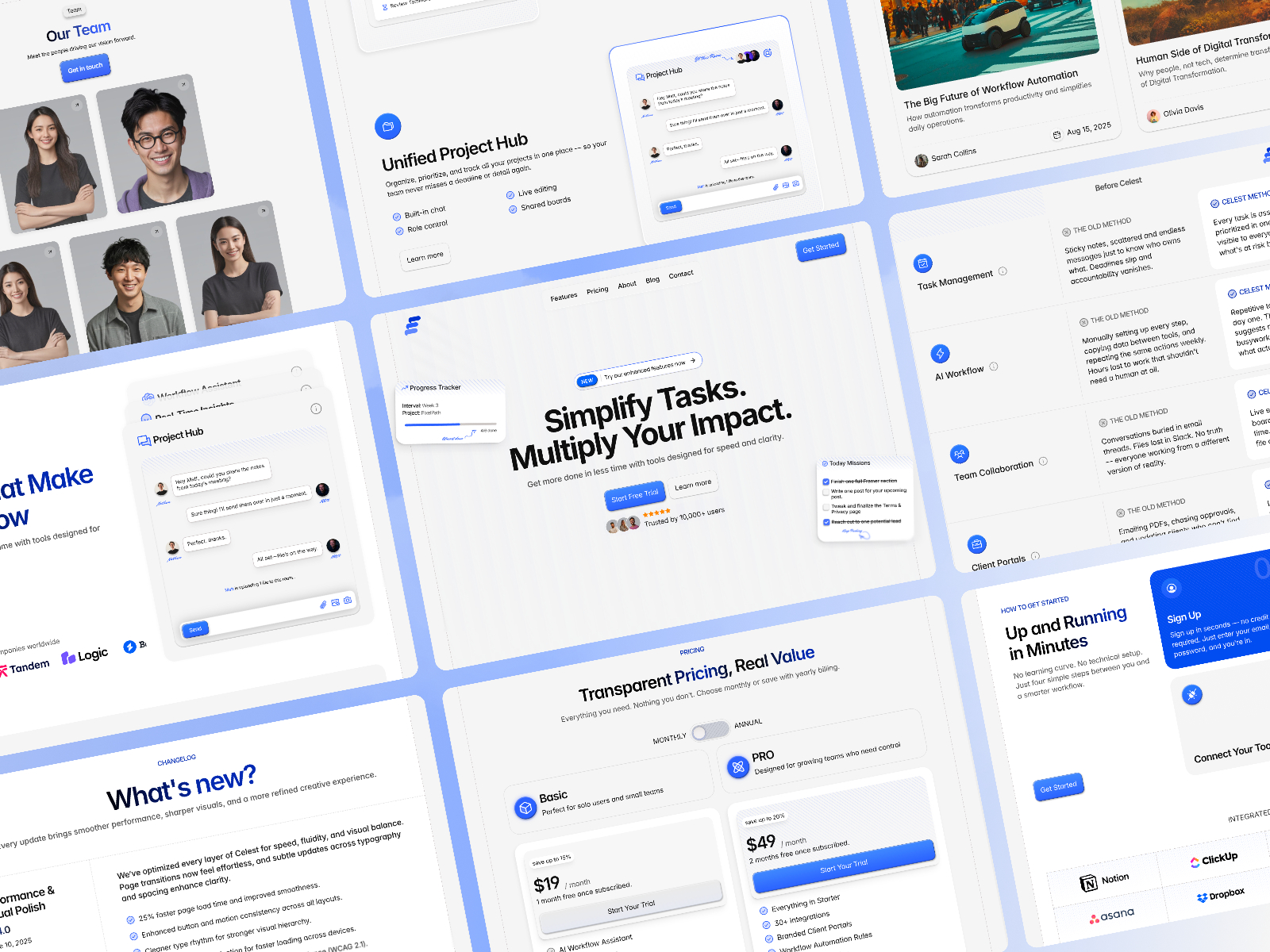 Celest — Free SaaS Startup Framer Template preview