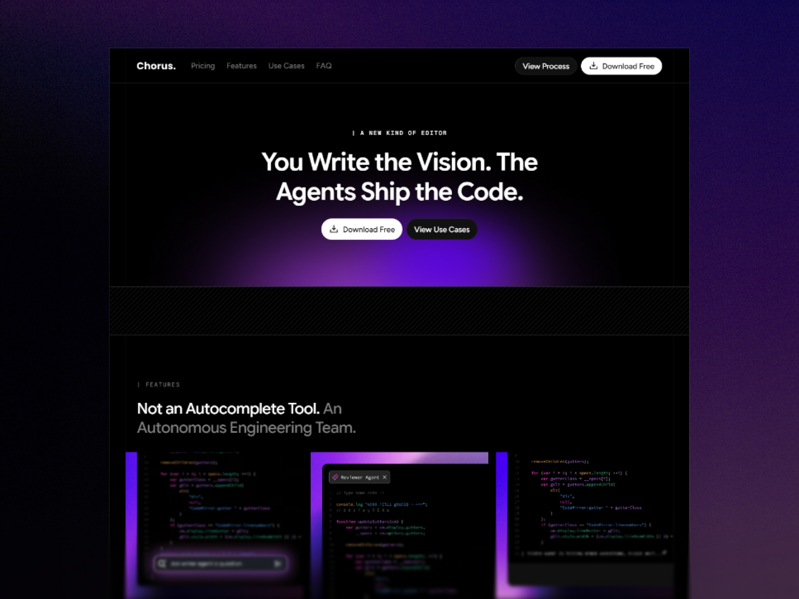 Chorus — Free Landing Page Framer Template preview