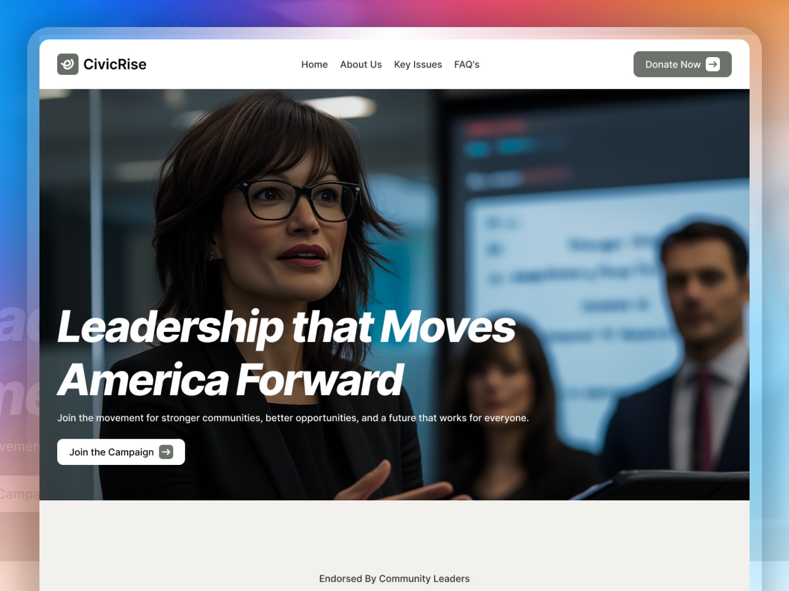 CivicRise — Free Portfolio Framer Template preview