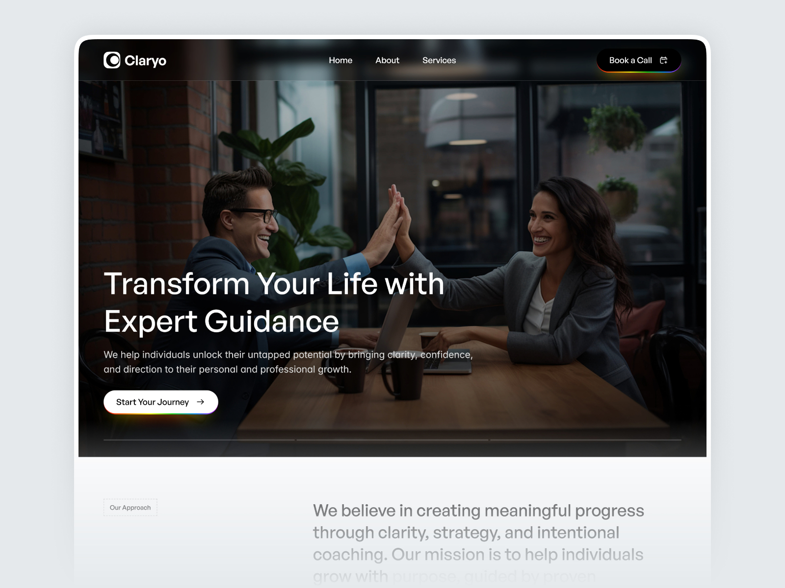 Claryo — Free Agency Framer Template preview