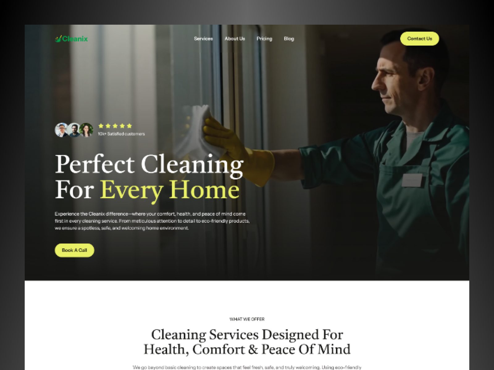 Cleanix — Free Blog Framer Template preview