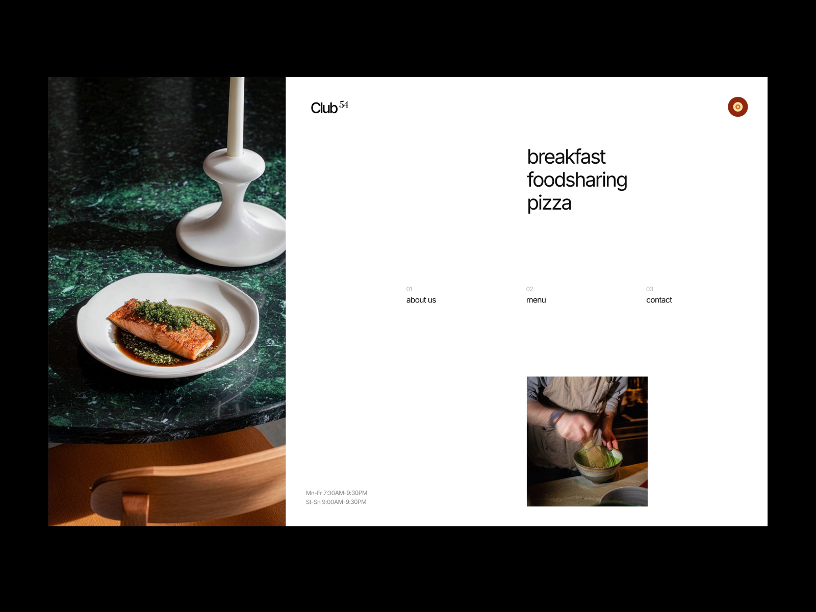 Club 54: Free Restaurant Website Template by Michał Kielar — Free Food Framer Template preview