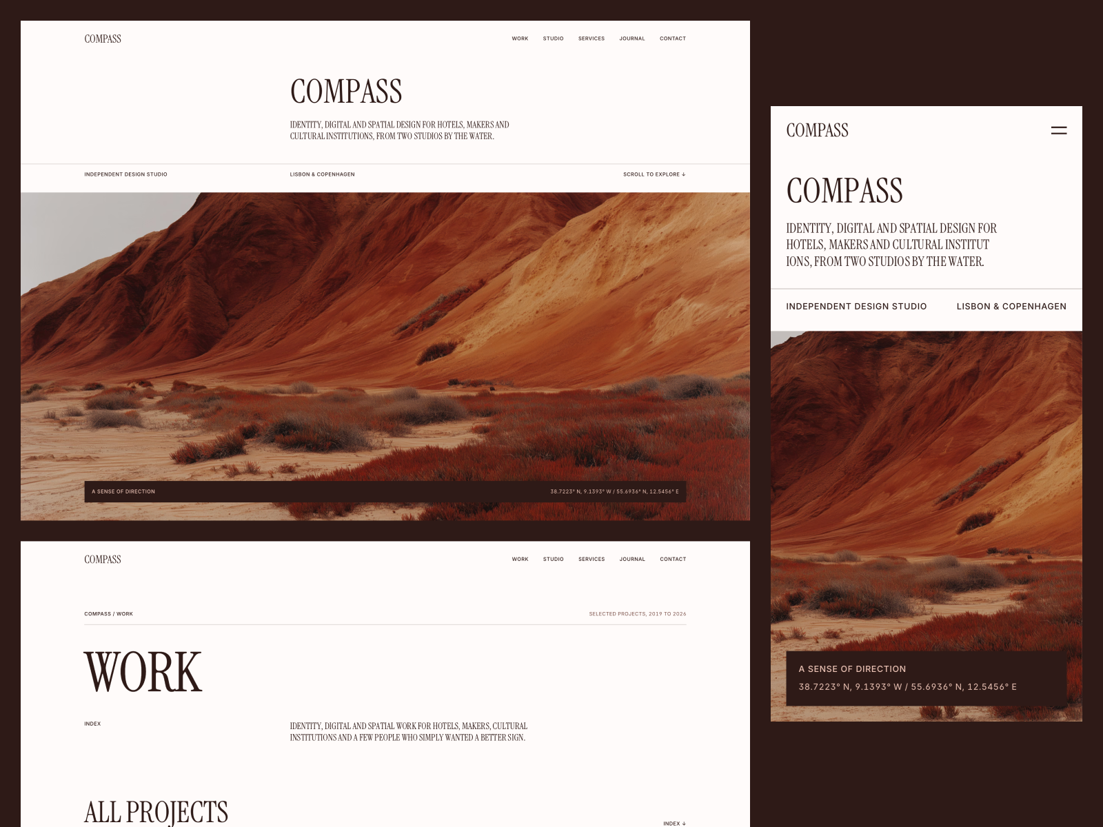 Compass — Free Agency Framer Template preview