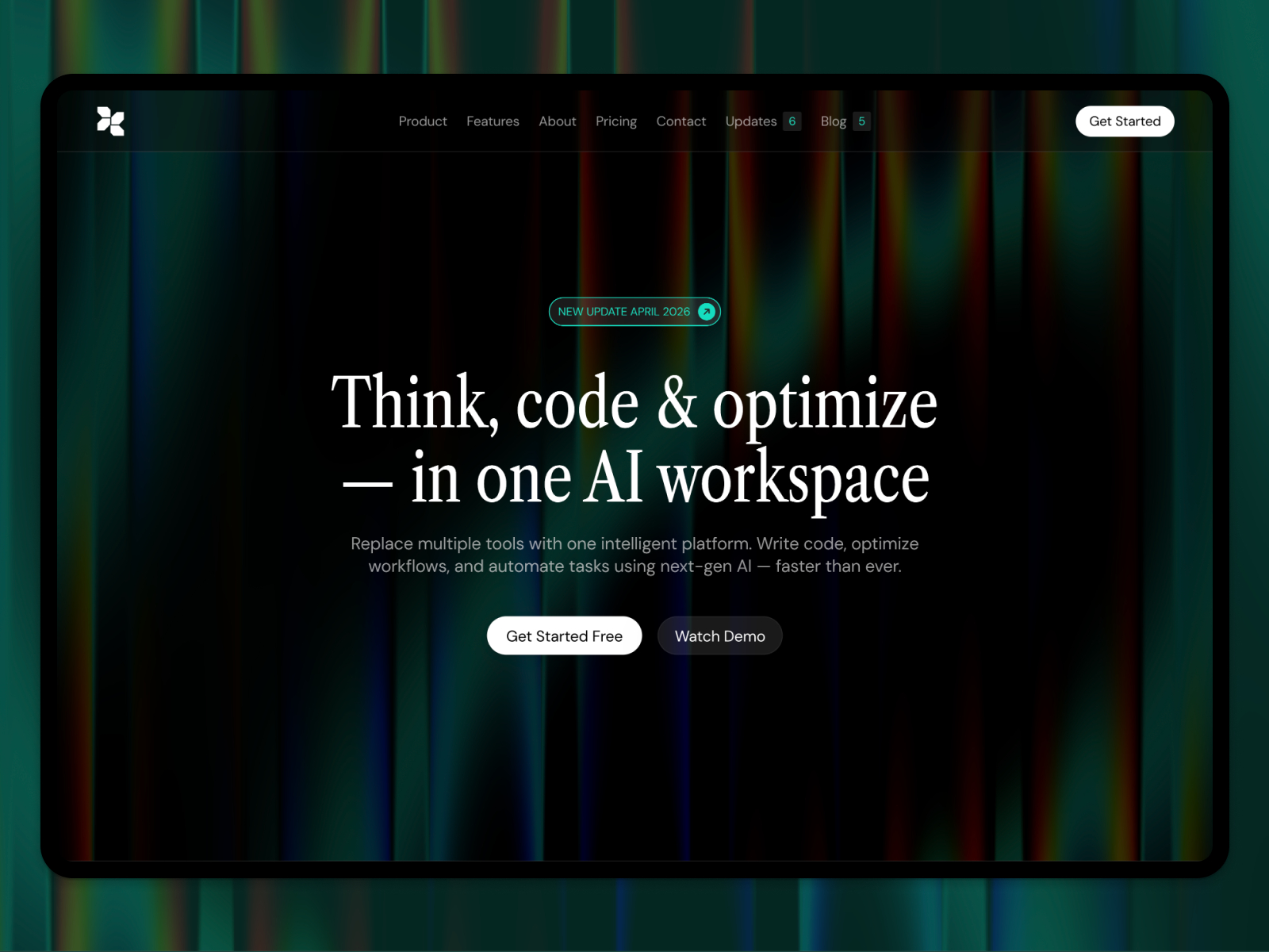 Createx — Free AI SaaS Framer Template preview