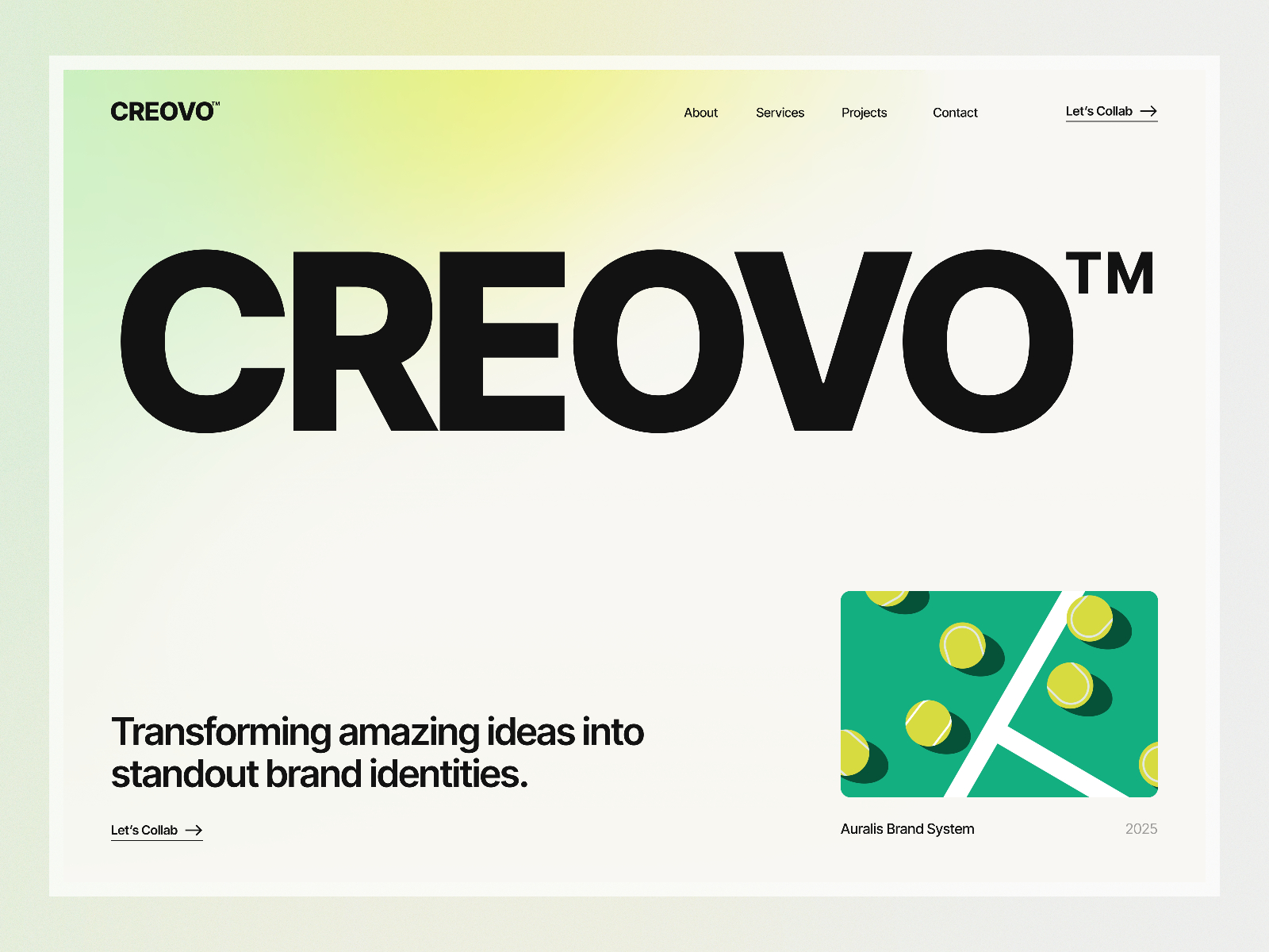 Creovo — Free Creative Studio Framer Template preview