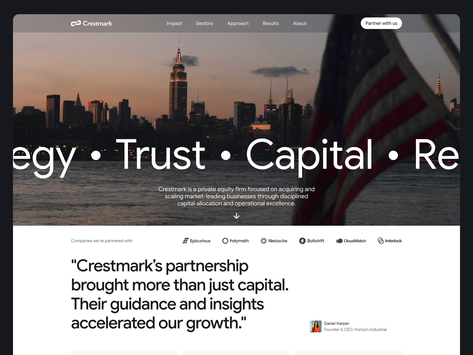 Crestmark — Free Finance Framer Template preview