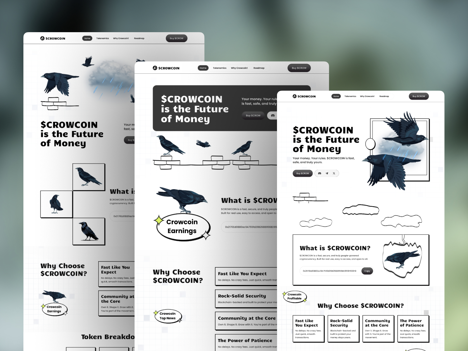 CROWCOIN — Free Web3 Framer Template preview