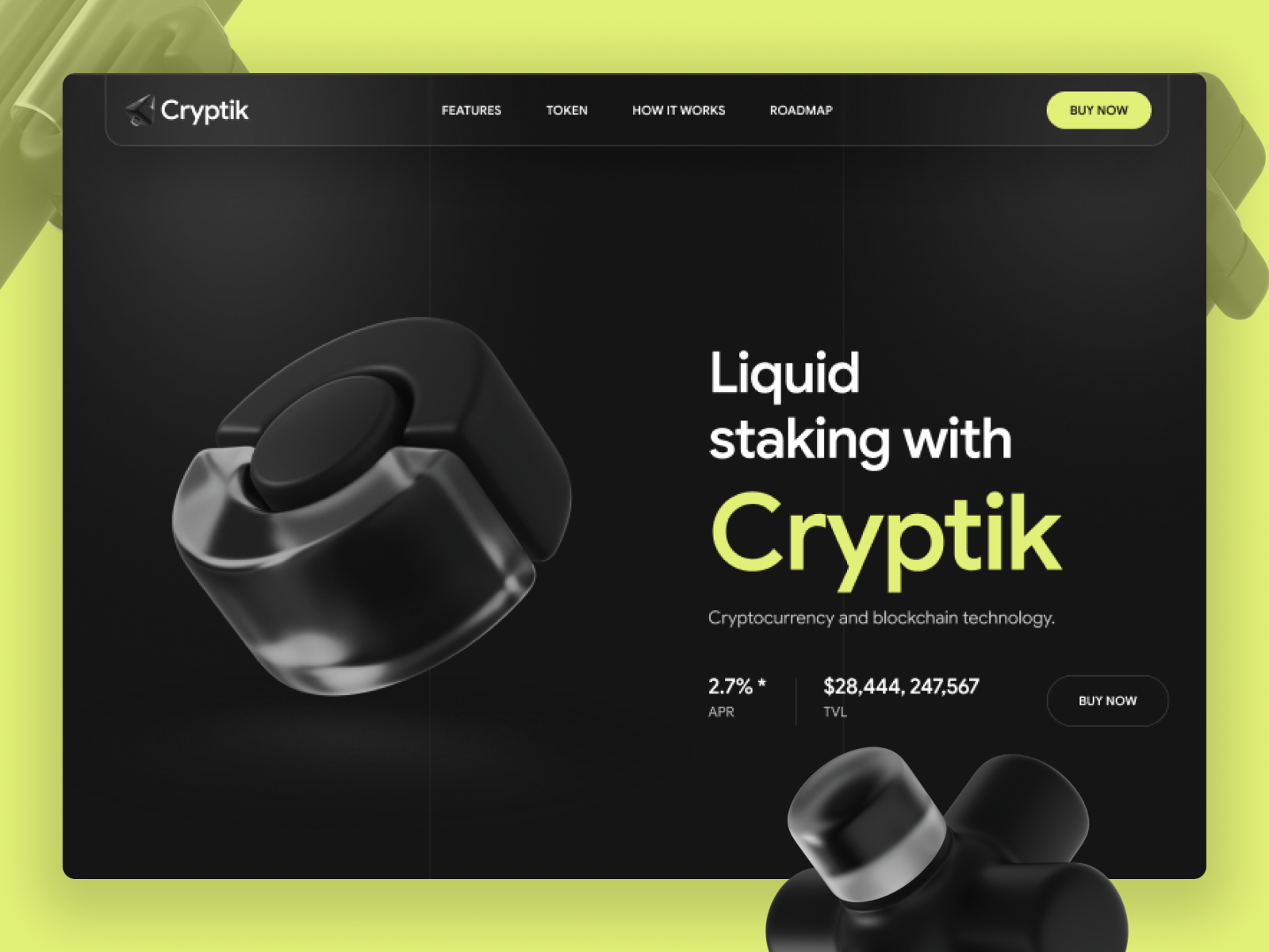 Cryptik — Free Web3 Framer Template preview