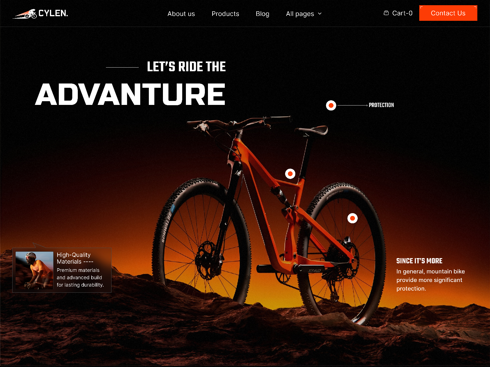 Cylen — Free Cycling Brand Framer Template preview