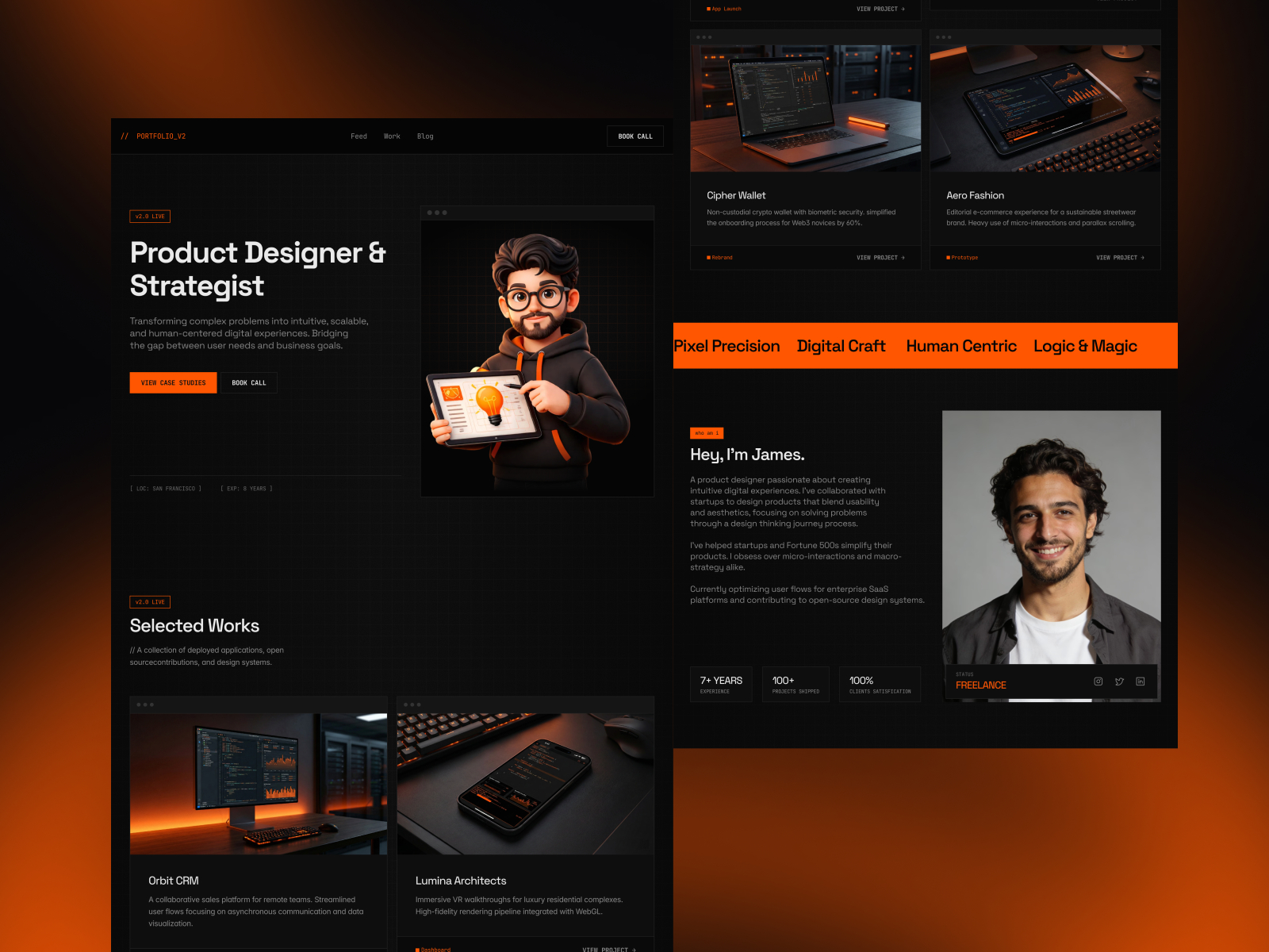 Darx — Free Portfolio Framer Template preview
