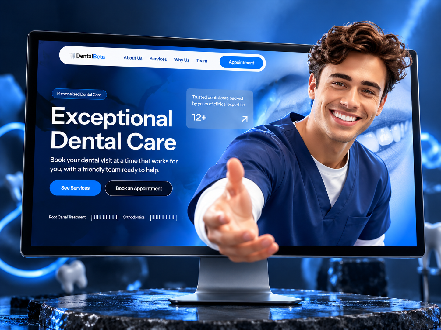DentalBeta — Free Dental Template for Framer preview