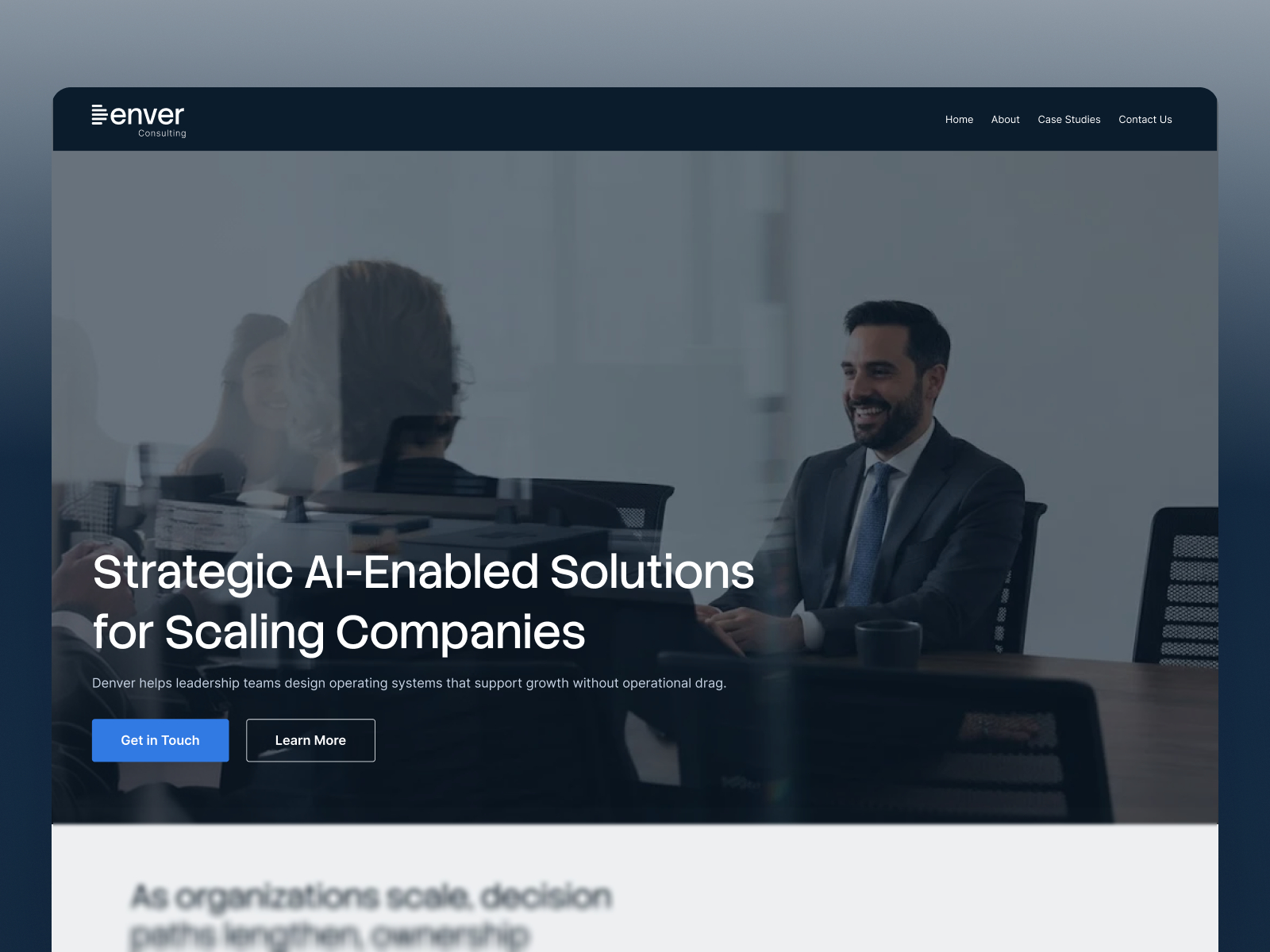 Denver — Free Consulting Framer Template preview