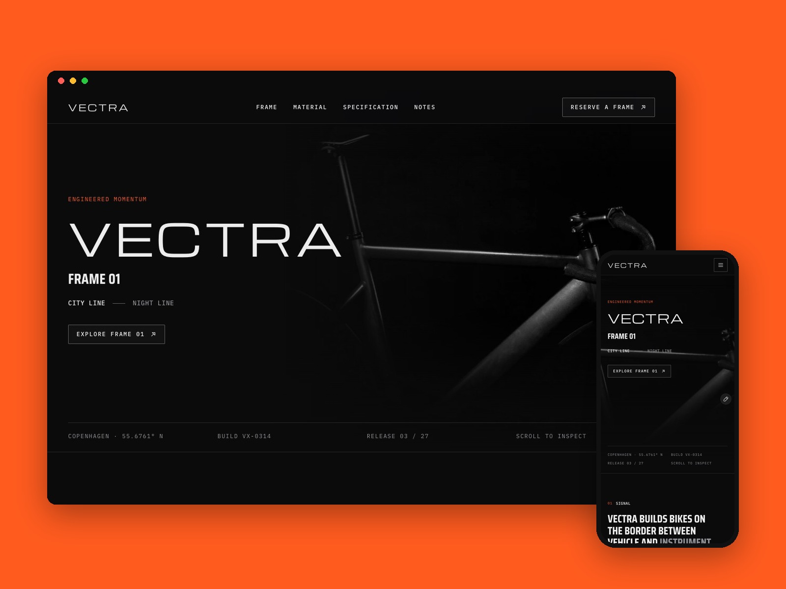 E-Bike Brand Site — Free Landing Page Template for Framer preview