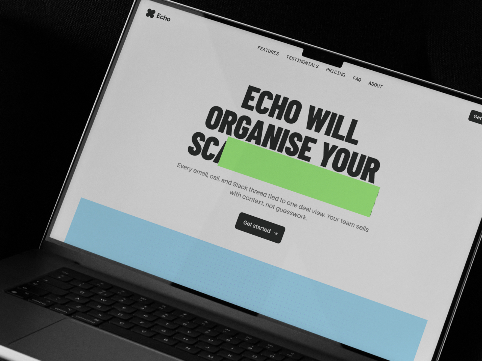 Echo Agent — Free B2B SaaS Landing Framer Template preview
