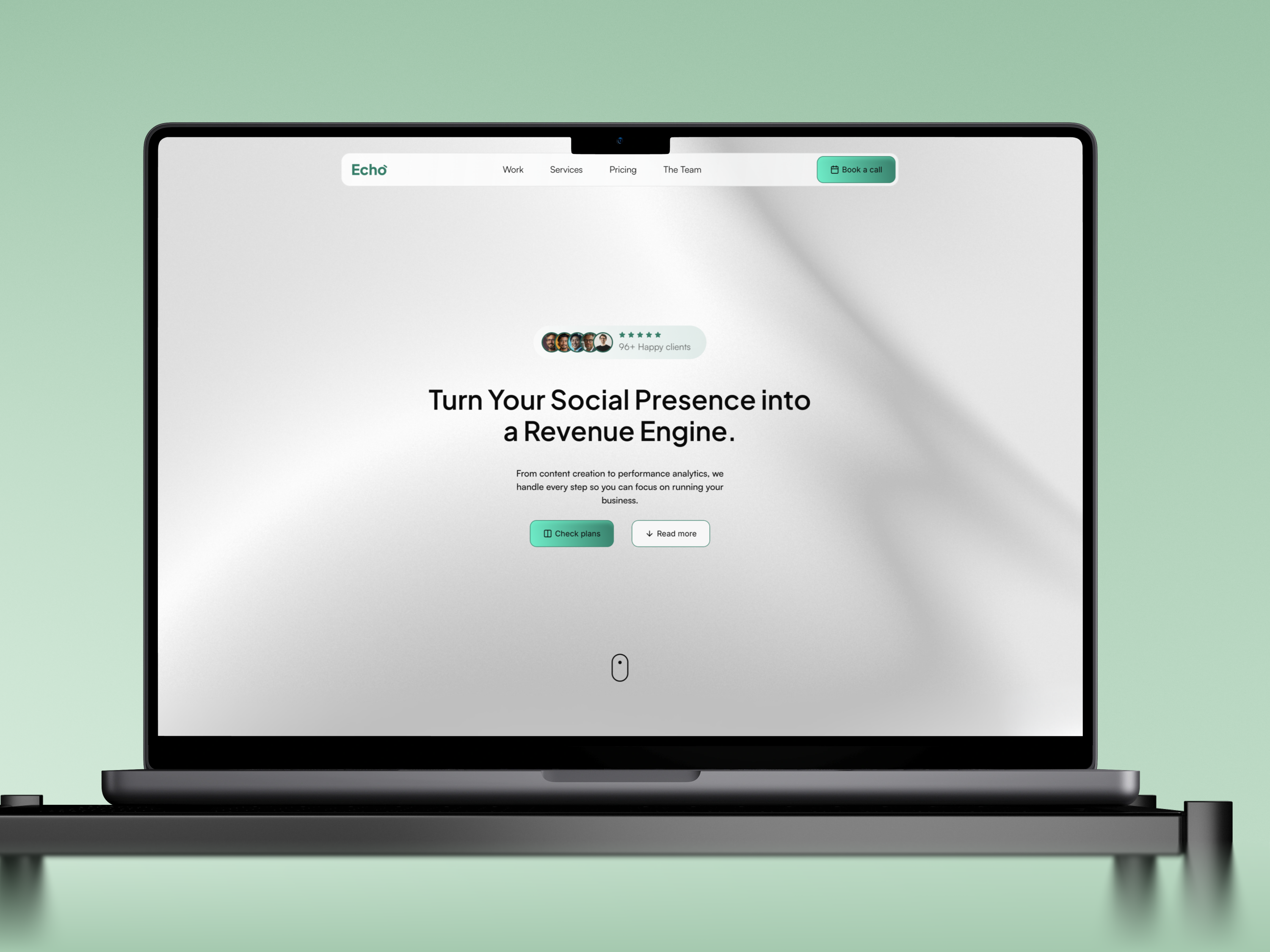 Echo - Studio Mint — Free Agency Template for Framer preview