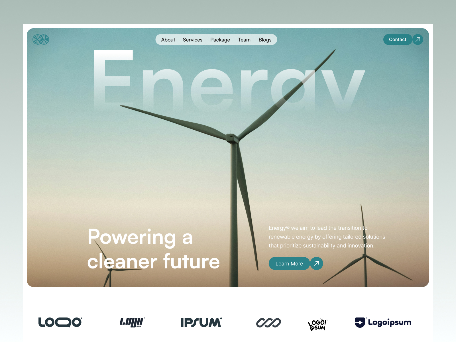 EcoCare — Free Personal Website Template by Frameum — Free Portfolio Template for Framer by Frameum preview