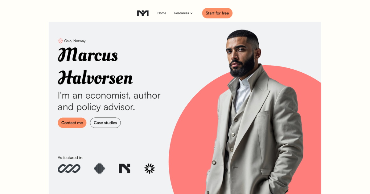Econfolio: Free Portfolio Website Template by Dinesh — Free Portfolio Framer Template preview