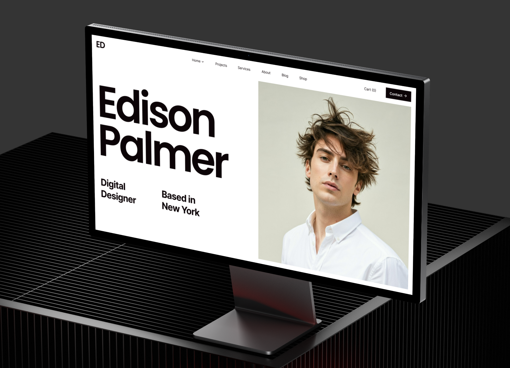 Edison P — Free Portfolio Framer Template preview