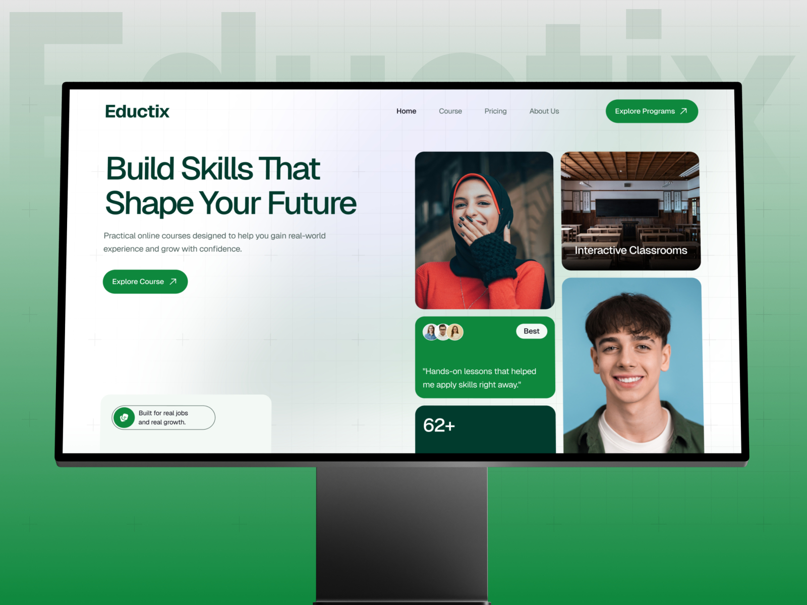 Eductix — Free Education Framer Template preview