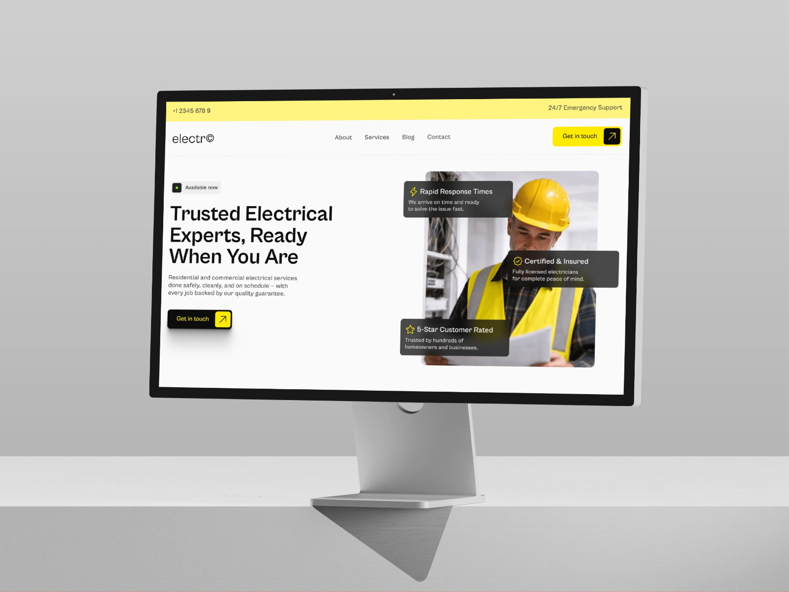 Electr - Free Business Framer Template preview
