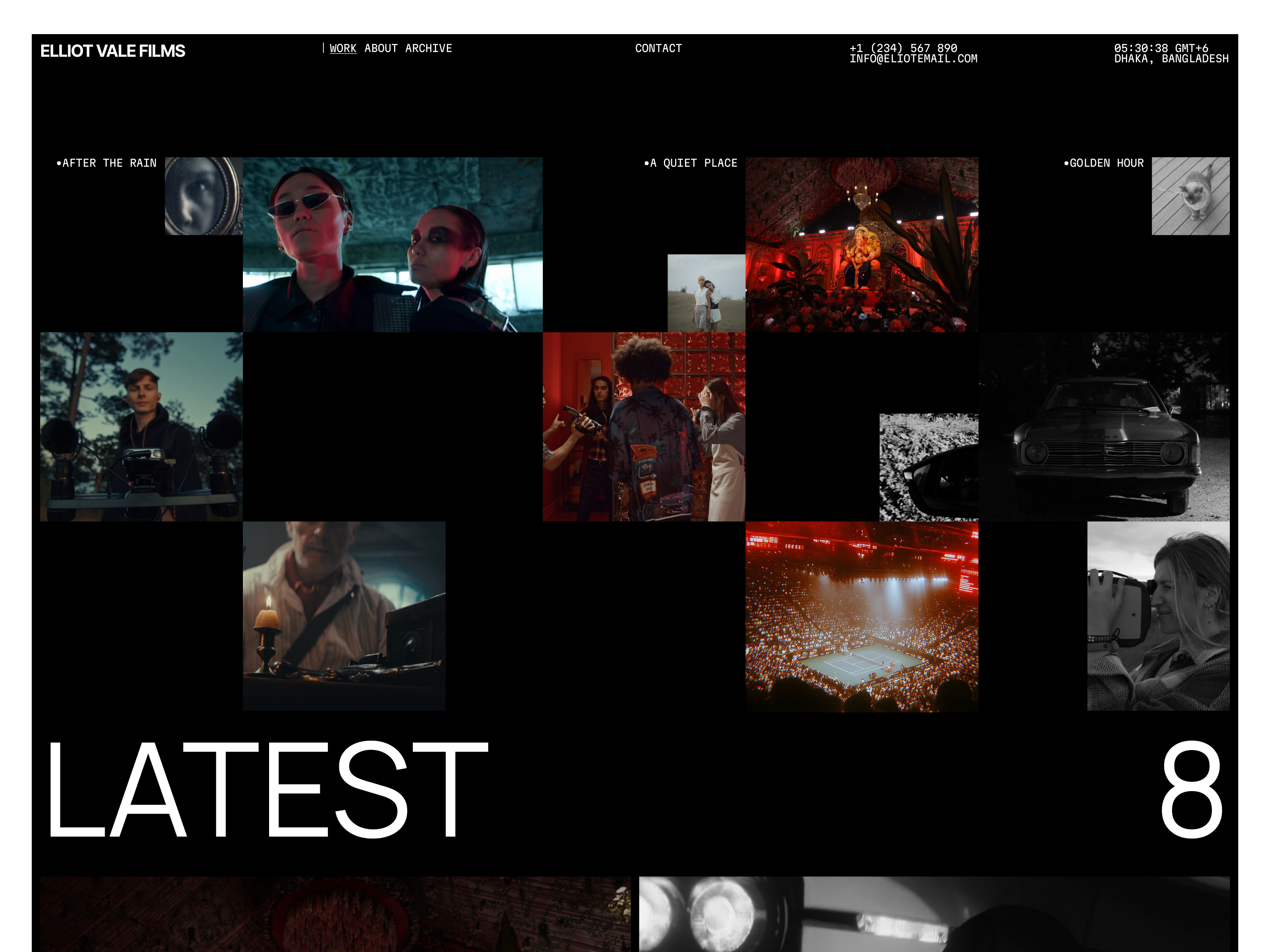 Elliot Vale Films — Free Portfolio Template for Framer preview