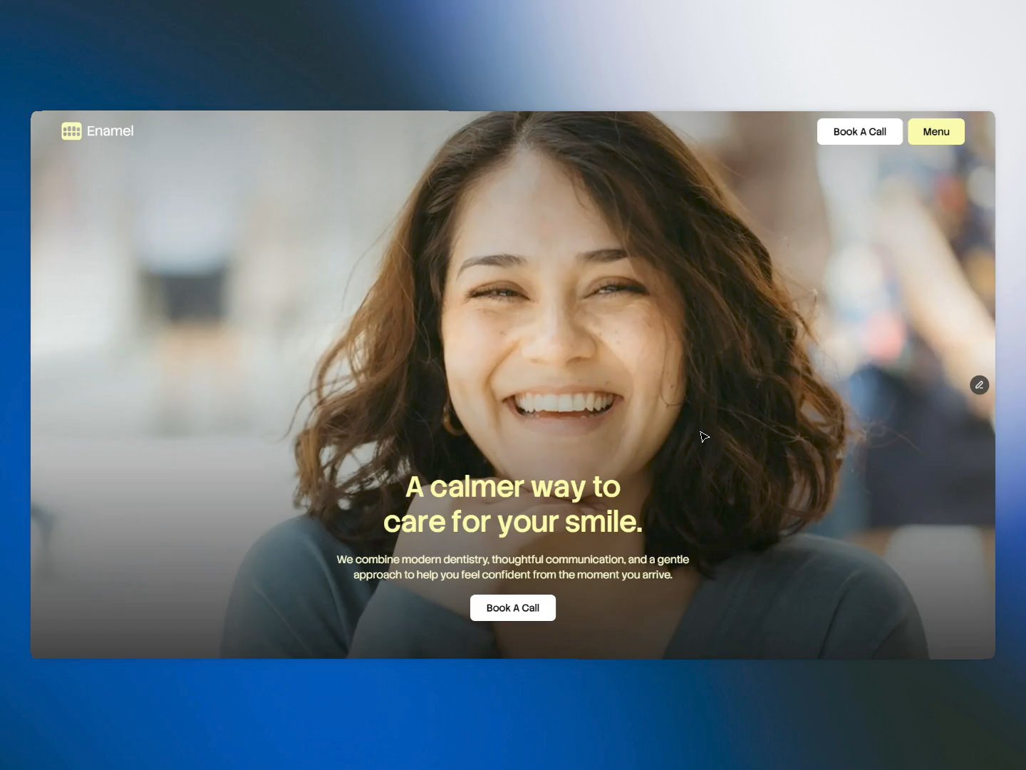 Enamel: Free Health Website Template by Fazal Rehman — Free Dental Framer Template preview