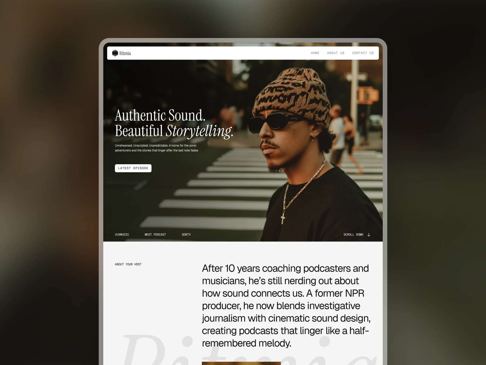 Encore — Free Portfolio Website Template by Andrew Masset — Free Portfolio Template for Framer by Andrew Masset preview