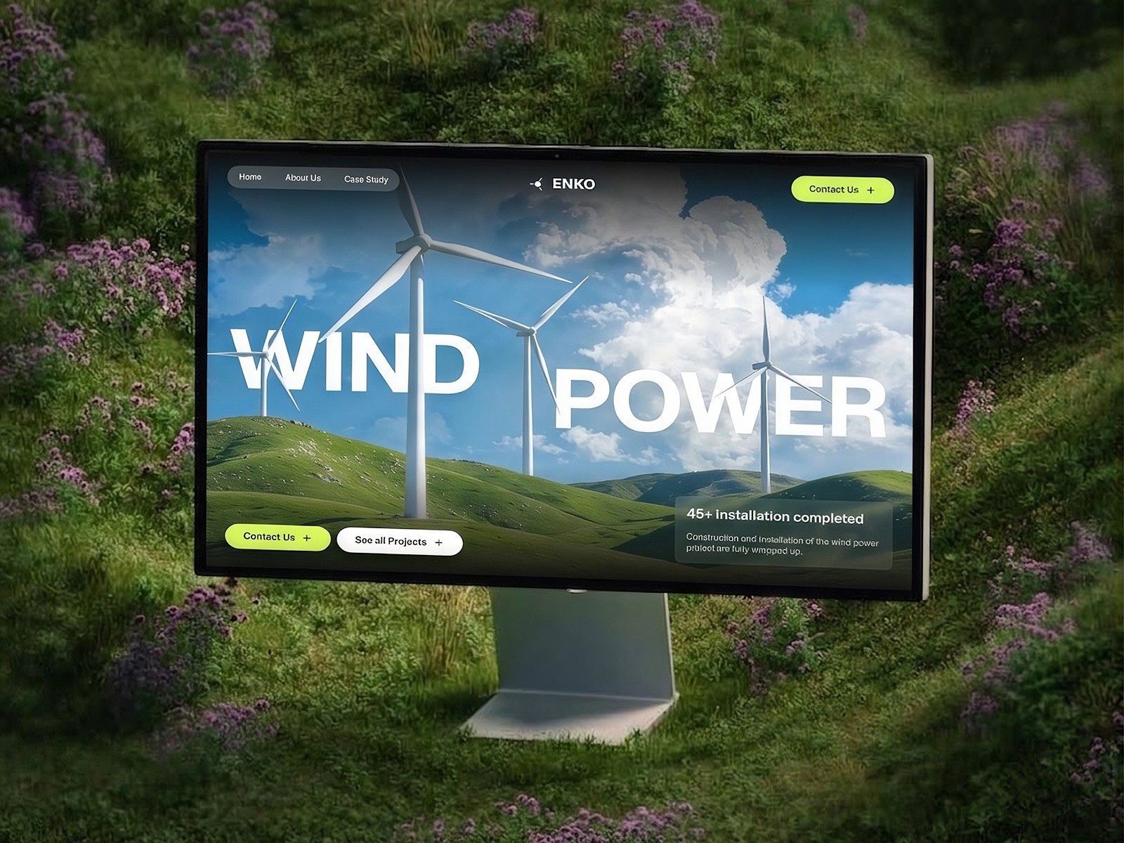 Enko: Free Environmental Website Template by uicompose — Free Portfolio Framer Template preview