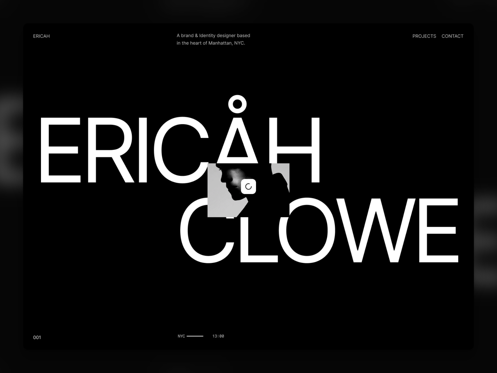 Ericah — Free Editorial Portfolio Framer Template preview