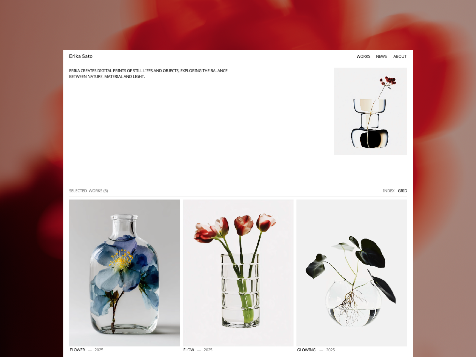 Erika — Free Portfolio Framer Template preview