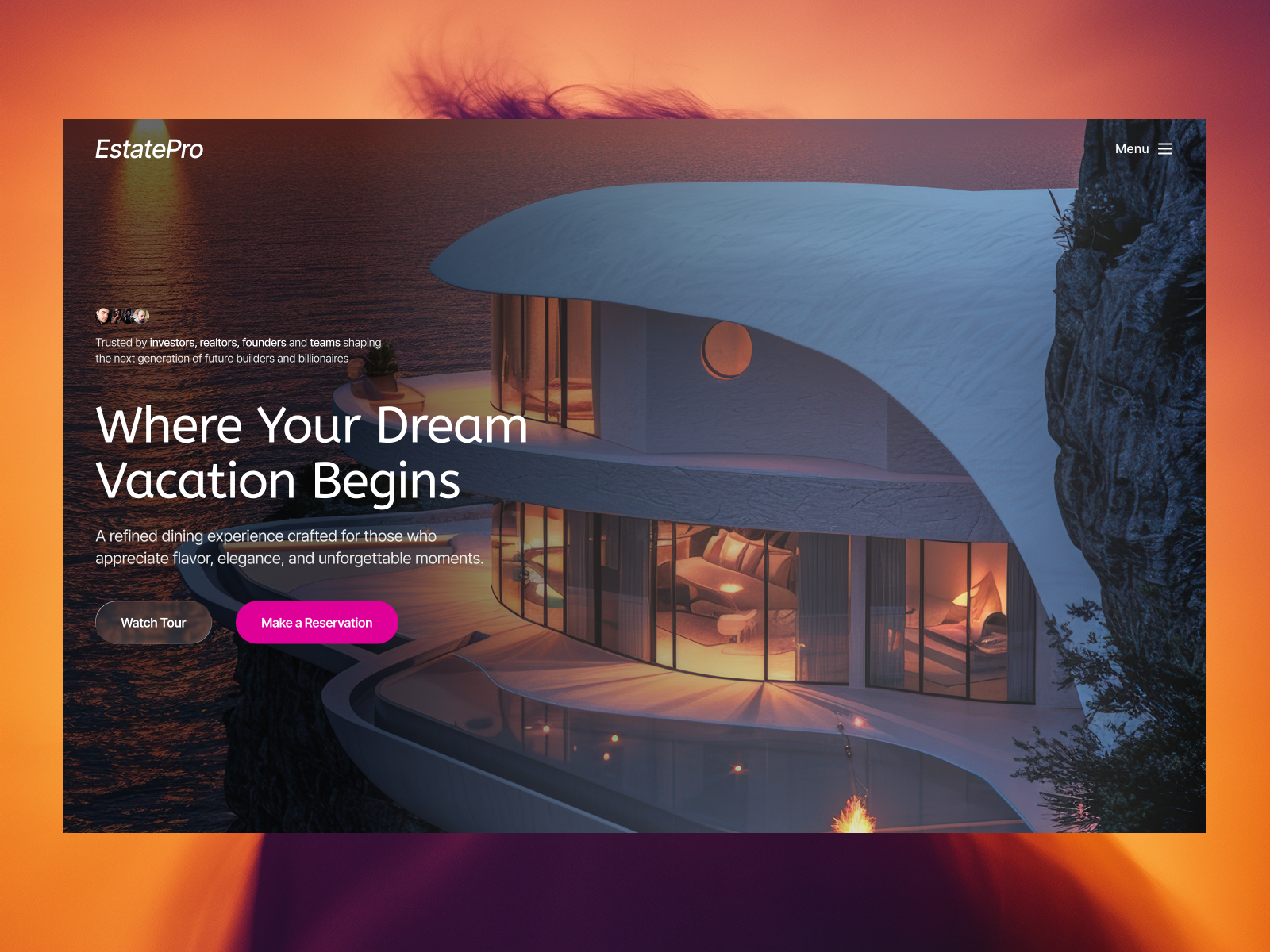 EstatePro — Free Real Estate Agency Framer Template preview