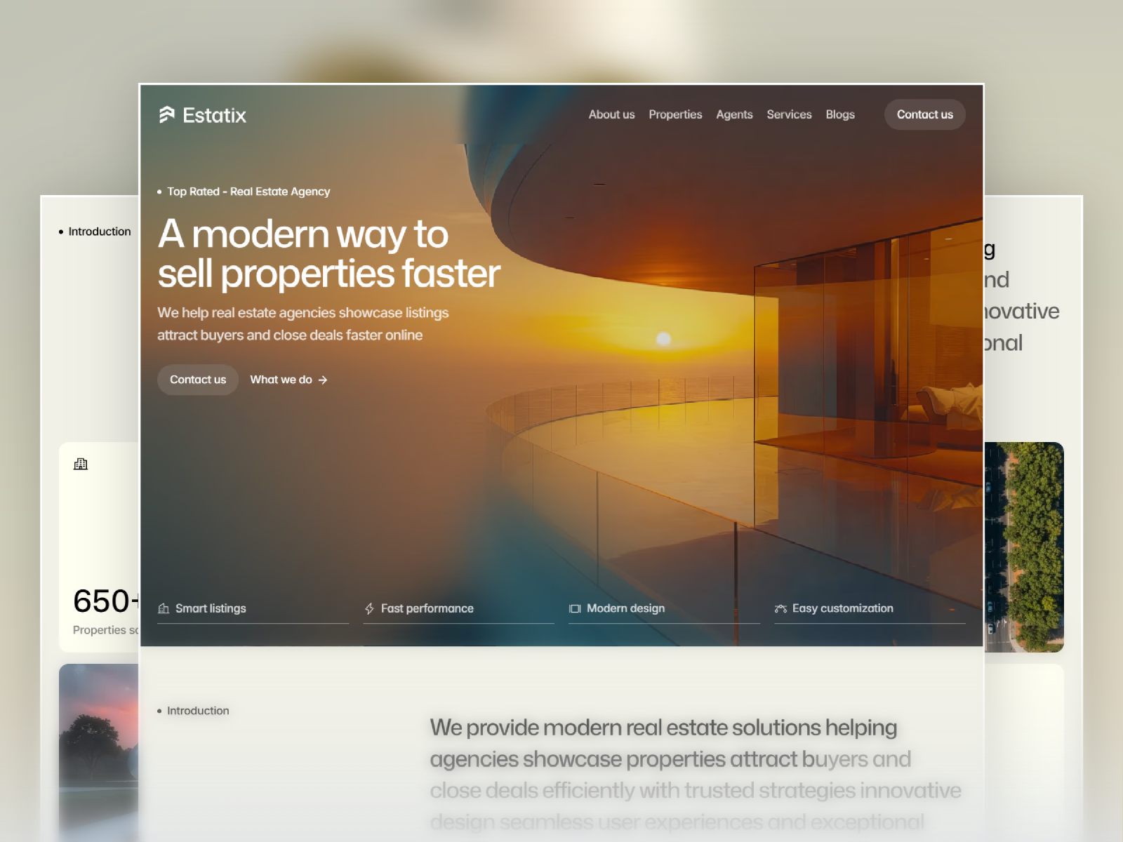 Estatix — Free Real Estate Agency Framer Template preview