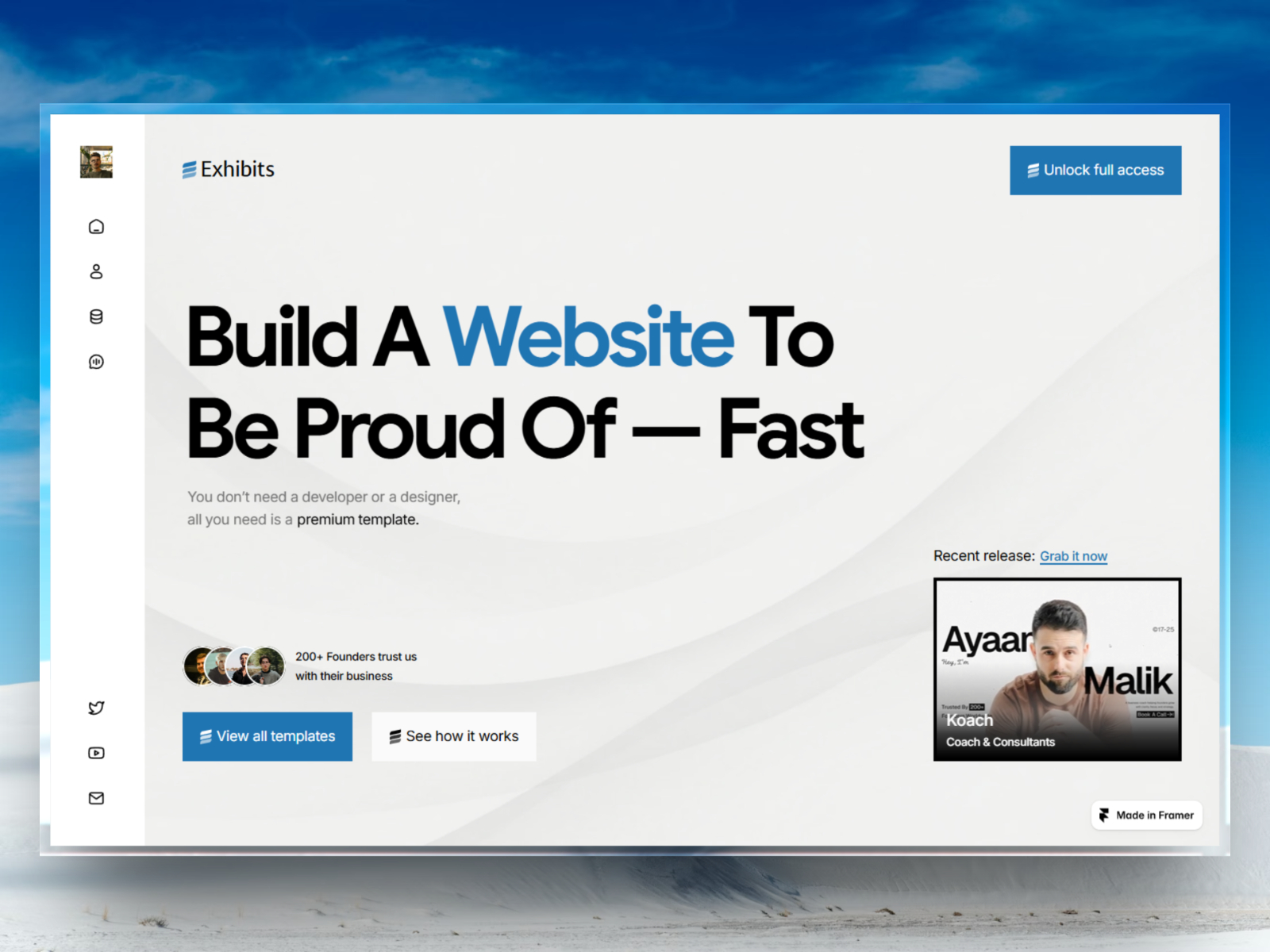 Exhibits — Free Template Store Framer Template preview