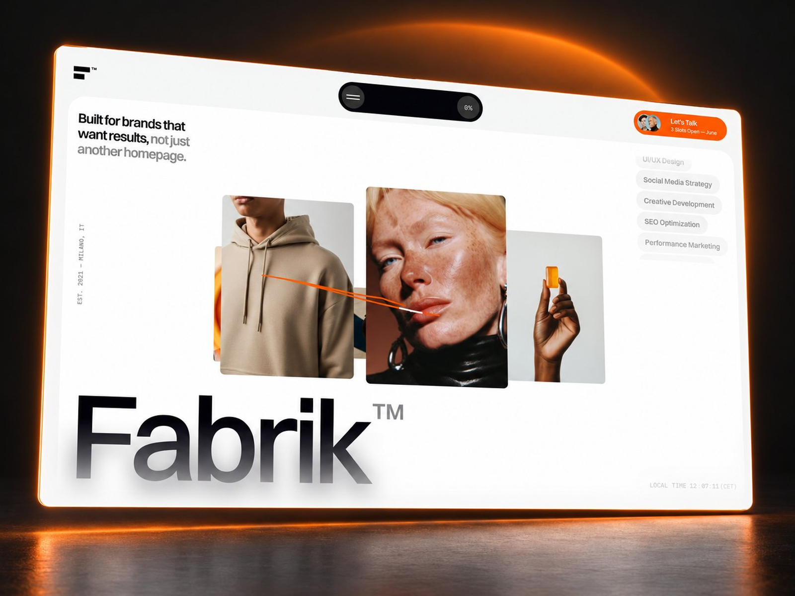 Fabrika X — Free Agency Template for Framer preview