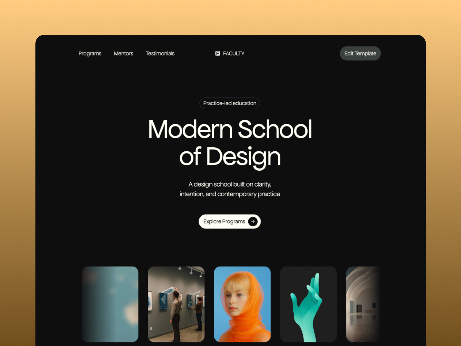 Faculty — Free Dental Framer Template preview
