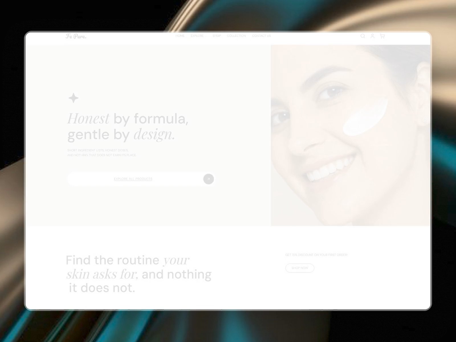 Fe Pure — Free Blog Website Template by FeCommerce — Free Ecommerce Template for Framer by FeCommerce preview