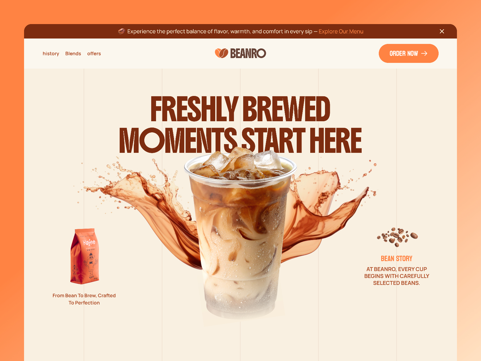 Ferea — Free Restaurant Website Template by Nestory — Free Food Template for Framer by Nestory preview