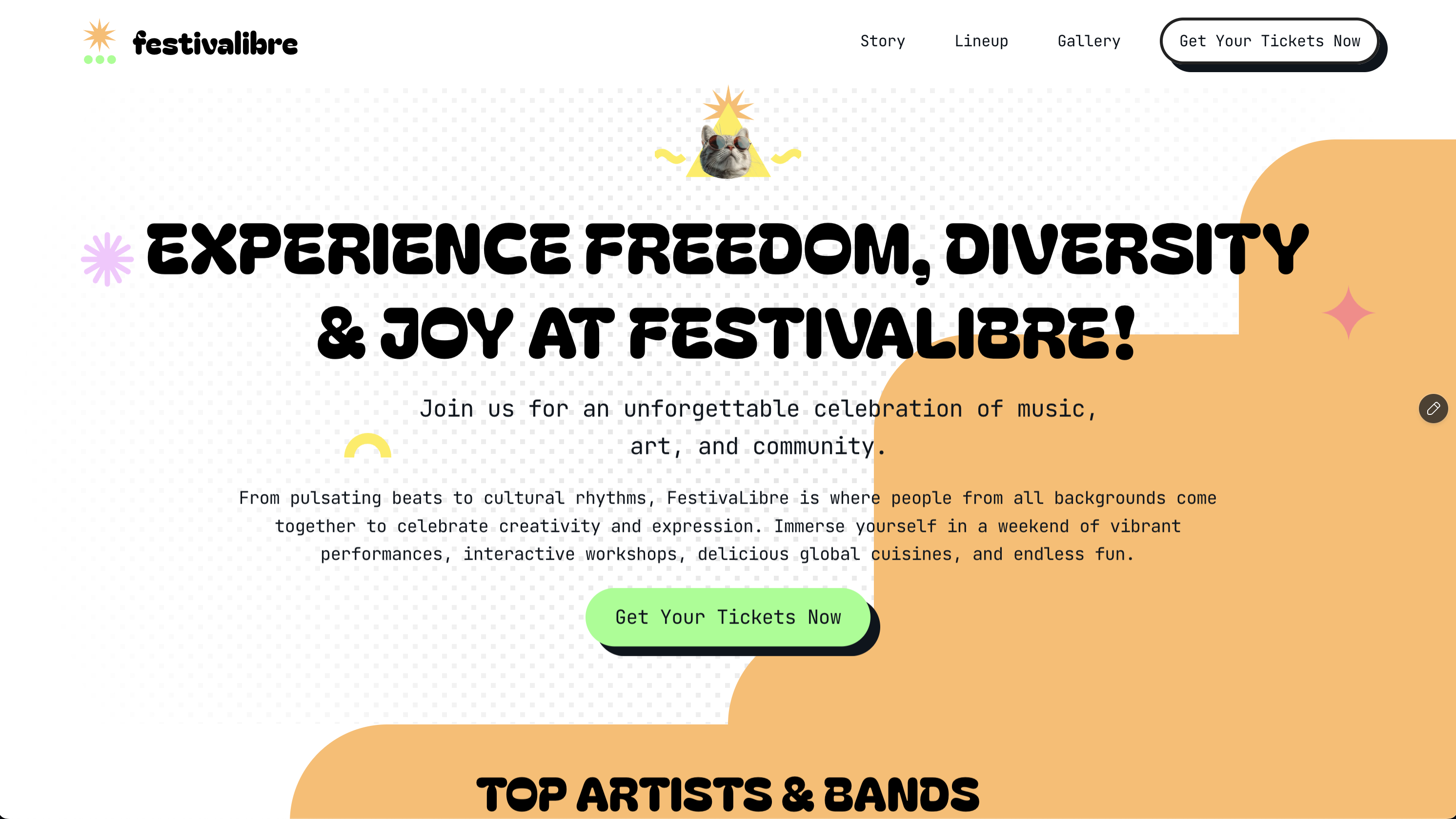 FestivaLibre — Free Portfolio Template for Framer preview