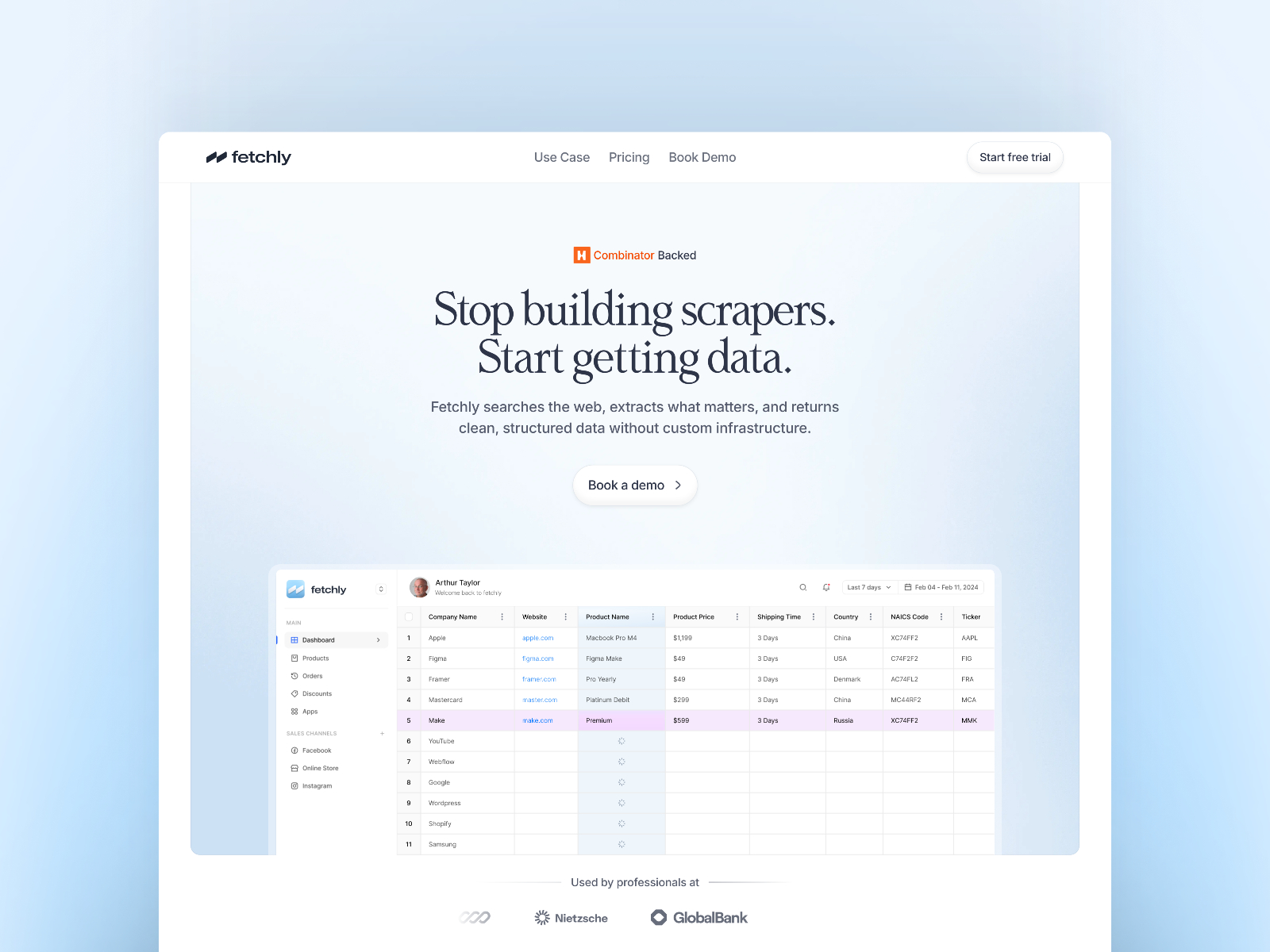 Fetchly — Free AI SaaS Framer Template preview