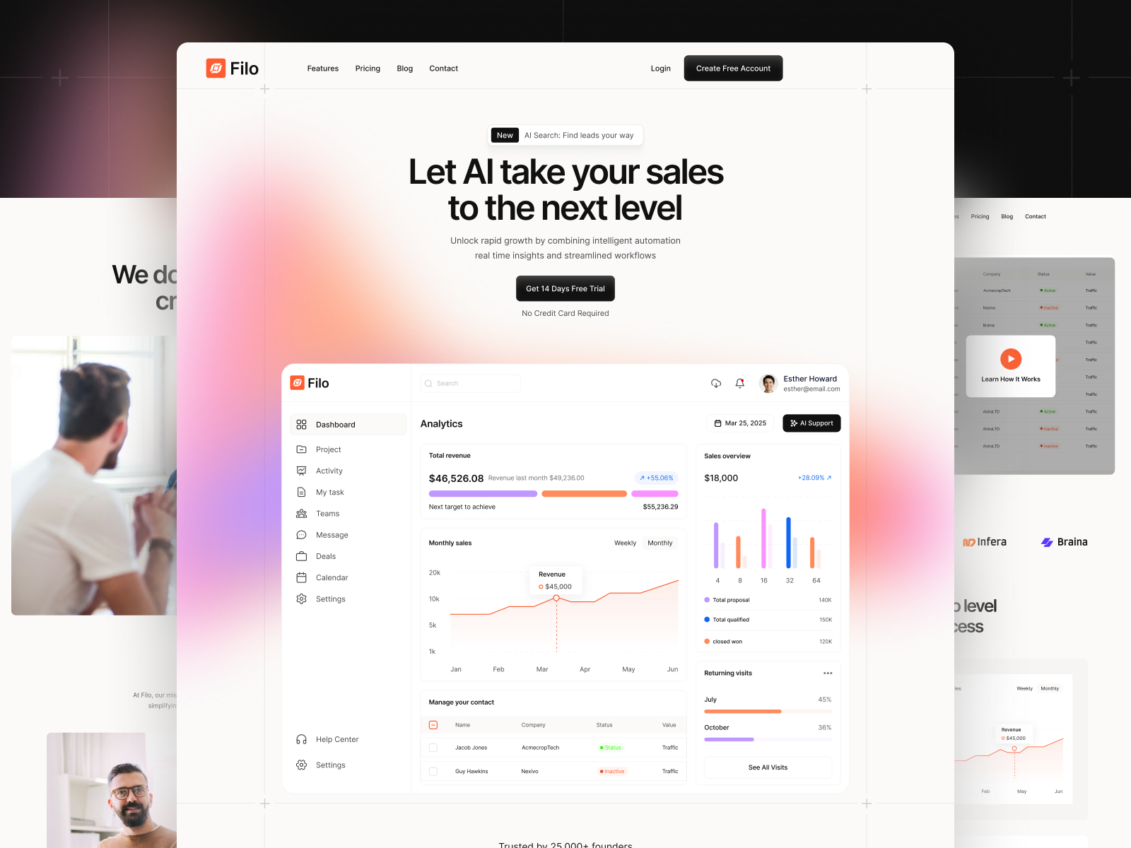 Filo — Free Automotive Framer Template preview