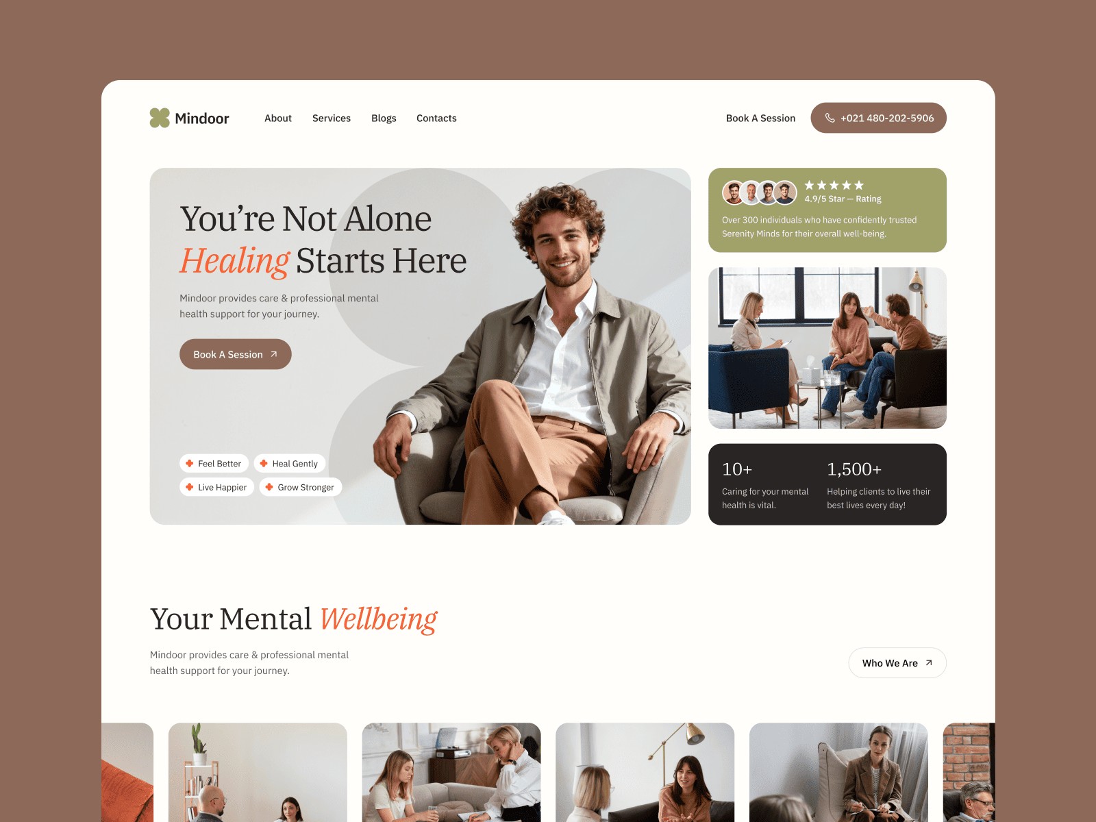 Filocare — Free Personal Website Template by Framebite — Free Healthcare Template for Framer by Framebite preview