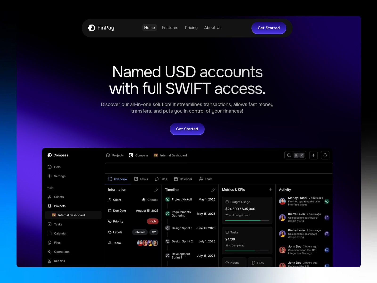 FinPay: Free Agency Website Template by Pixels — Free Finance Framer Template preview