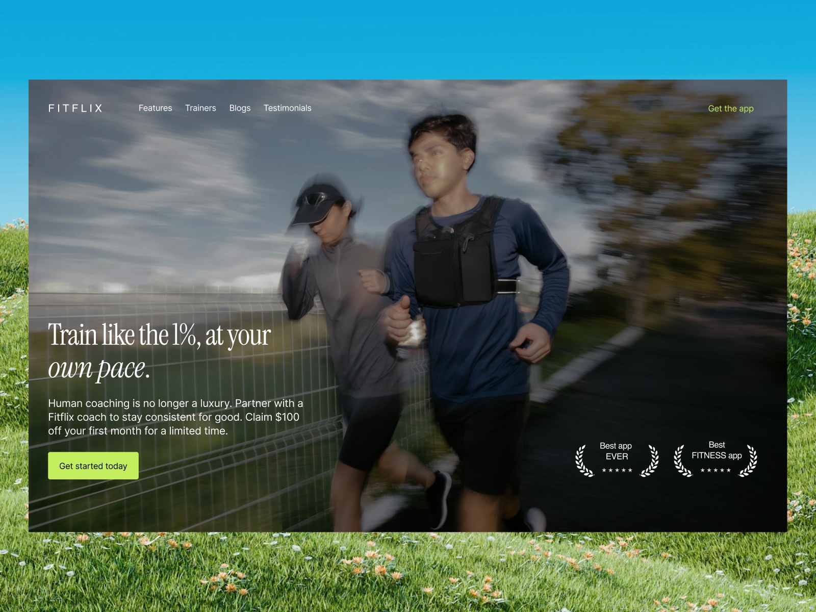 Fitflix — Free Education Framer Template preview