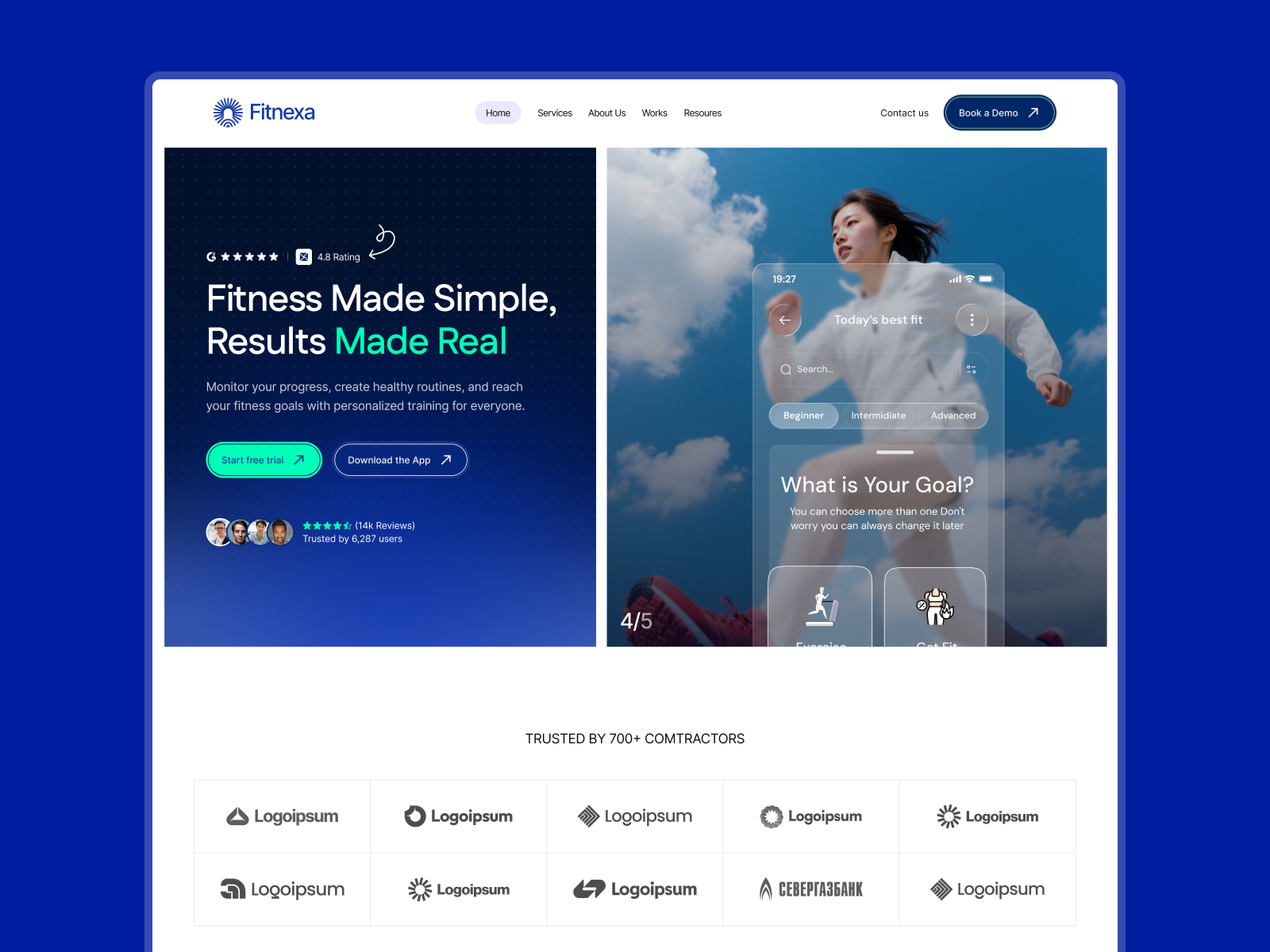 Fitnexa — Free Gym & Fitness Studio Framer Template preview
