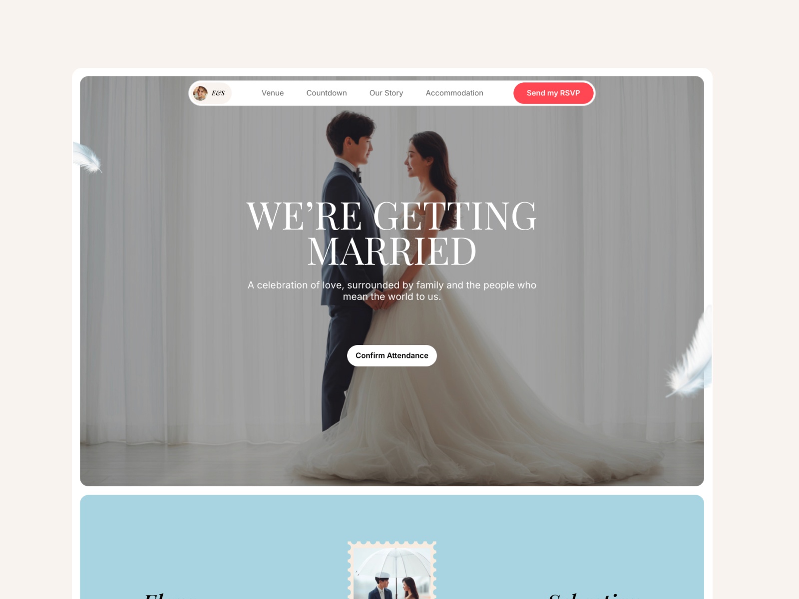 FLEUR — Free Wedding Framer Template preview