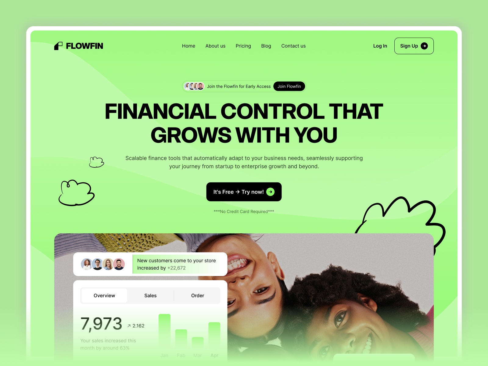 Flowfin - Free Finance Framer Template preview