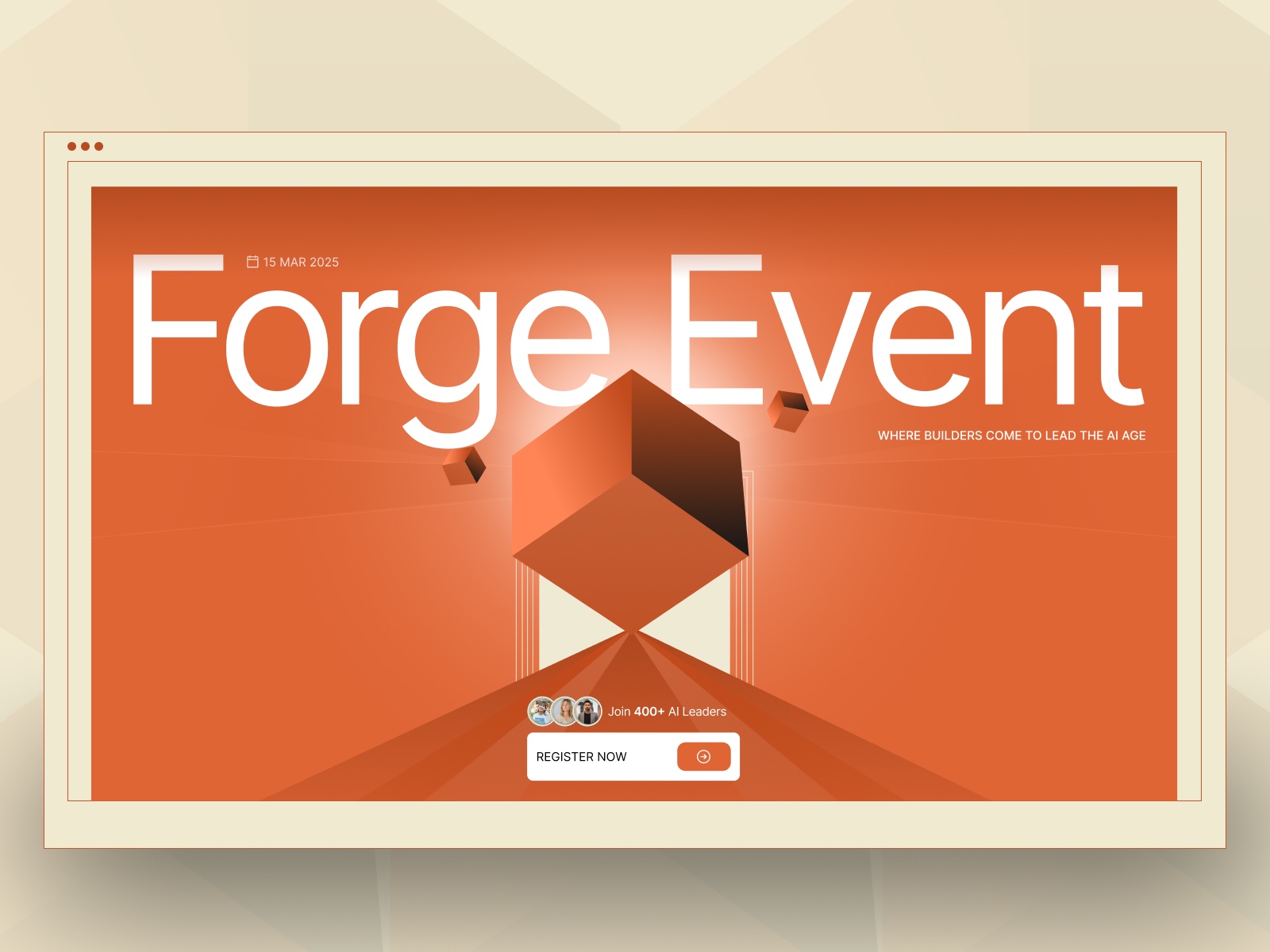 Forge Event — Free Tech Conference Framer Template preview
