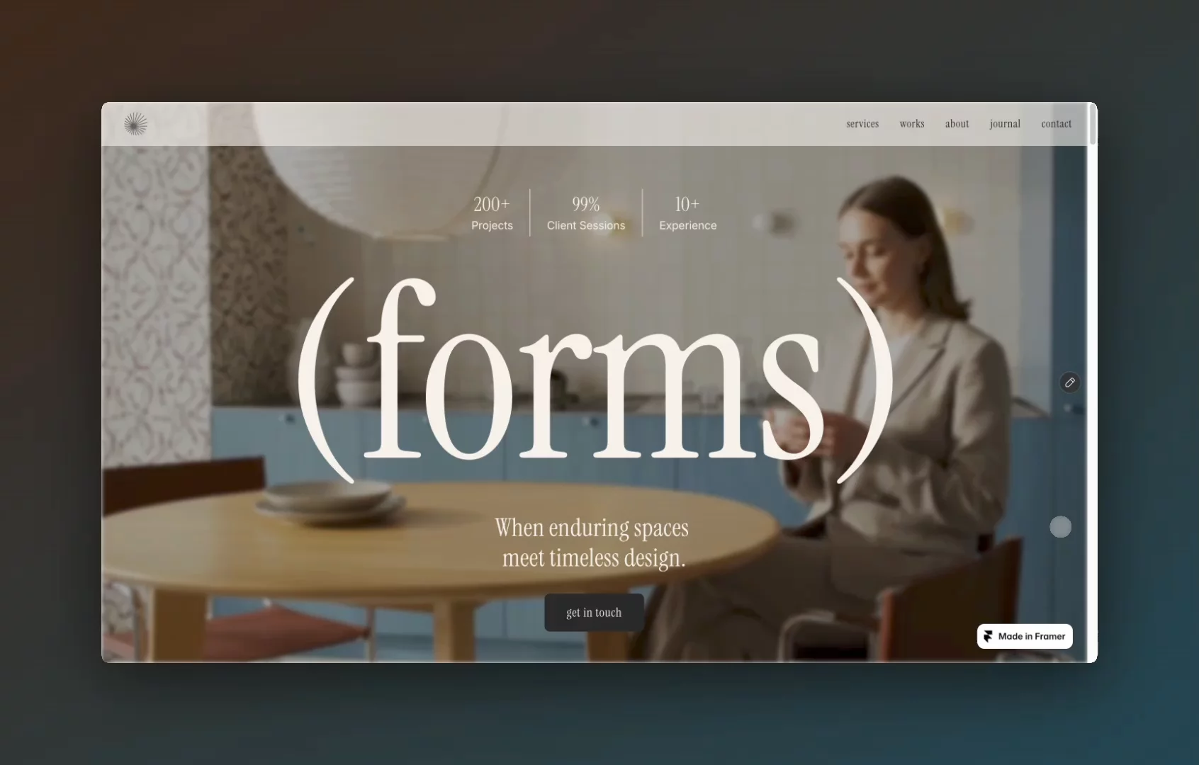 Forms - Interiors — Free Architecture Framer Template preview