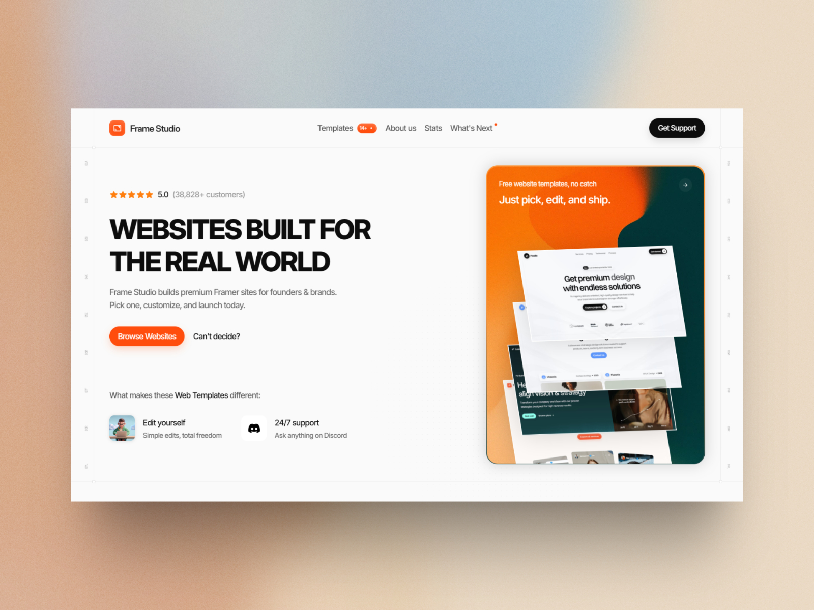 Frame Studoo — Free Template Store Framer Template preview